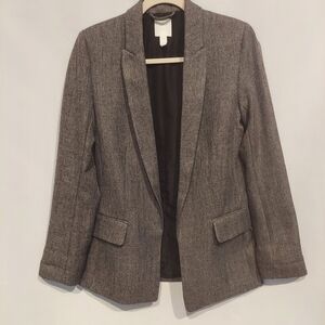 H & M Women's Gray Open-Front Blazer Size 2